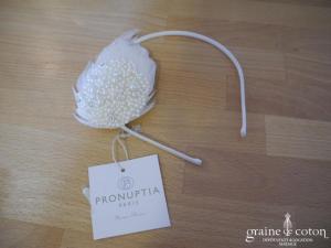 Pronuptia - Bibi serre tête en plumes et perles