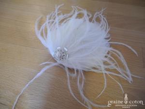 Pronuptia - Bibi en plumes monté sur pince