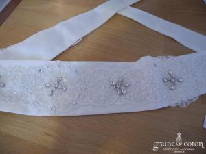Pronuptia - Ceinture strass et dentelle