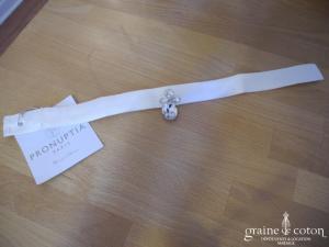 Pronuptia - Collier/tour de cou en mikado ivoire et strass Swarovski