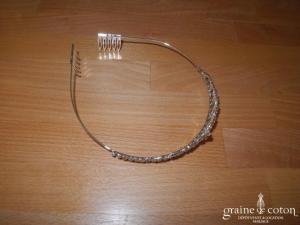 Diadème argenté avec strass