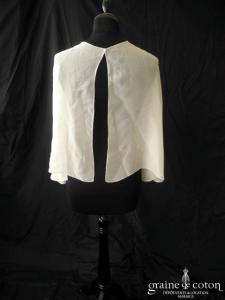 Jenny Packham - Étole en organza de soie ivoire