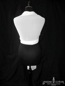 Étole fluide en mousseline blanche