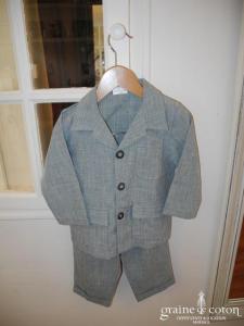 Costume petit garçon veste pantalon gris