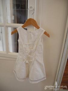 Jodhpur - Robe petite fille en lin blanc