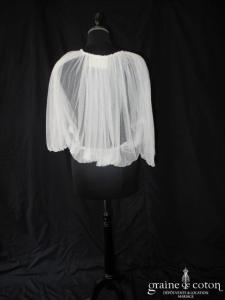 Lanvin collection Blanche - Boléro en tulle de soie ivoire