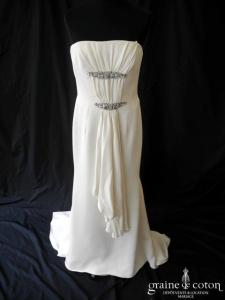 Carolina Herrera - Création en crêpe de soie fluide ivoire