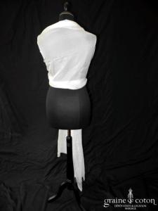 Jesus Peiro - Étole en organza de soie ivoire