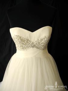 Pronovias - Prototype en tulle fluide ivoire clair