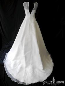 Les mariées d'Elodie - Robe en organza ivoire clair avec perles façon gouttes