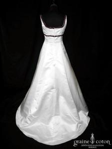 Hervé Mariage - Robe empire en satin ivoire