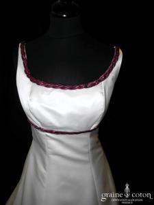 Hervé Mariage - Robe empire en satin ivoire