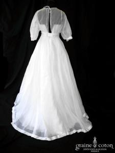 Aurore - Robe vintage en organza blanc