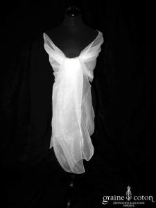 Pronuptia - Étole en organza ivoire