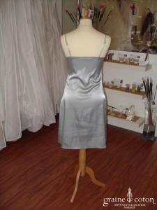 La petite française - Robe courte en satin gris