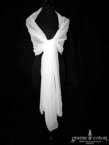 Pronuptia - Étole en mousseline ivoire