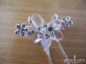 Eglantine Création - Pic à cheveux fleur et strass