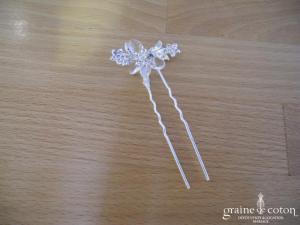 Eglantine Création - Pic à cheveux fleur et strass
