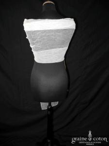 Eglantine Création - Étole en organza effet froissé ivoire clair