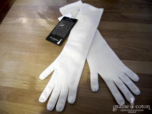 Eric Bompard - Gants mi longs en cachemire ivoire