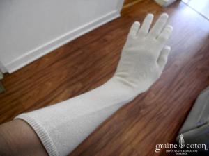 Eric Bompard - Gants mi longs en cachemire ivoire