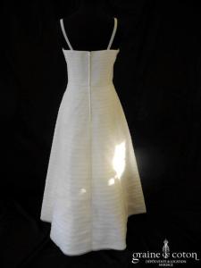 Cymbeline - Robe une pièce en bandes d'organza ivoire clair