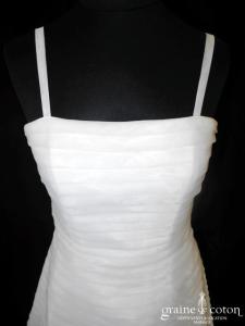 Cymbeline - Robe une pièce en bandes d'organza ivoire clair