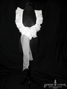 Cymbeline - Boléro cache coeur à volant en organza ivoire clair