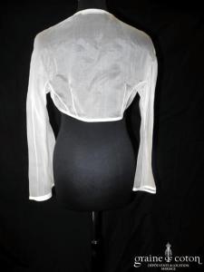 Suzanne Ermann - Boléro en organza de soie cappuccino