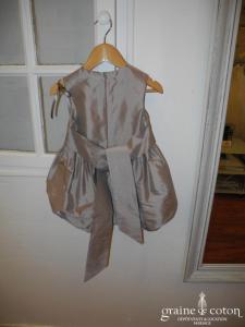 Cyrillus - Robe boule petite fille en taffetas chocolat