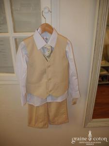 Pronuptia/Point mariage - Costume 4 pièces petit garçon beige