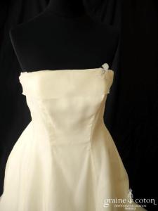 Diane Hameline - Robe en organza de soie ivoire