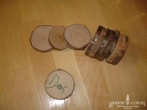 Rondelles en bois - Marques place - Lot de 10