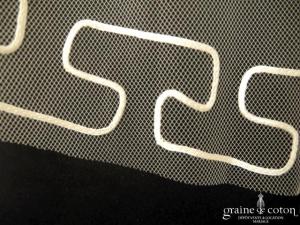 Cymbeline - Voile court ivoire clair brodé