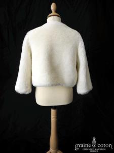 Veste / boléro en fausse fourrure ivoire
