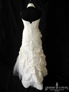 Linéa Raffaëlli - Robe en taffetas drapé avec tour de cou