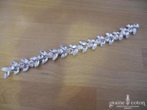Headband fleurs strass