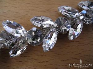 Headband fleurs strass