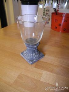 Maison du monde - Photophore en verre et pierre