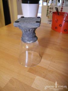 Maison du monde - Photophore en verre et pierre