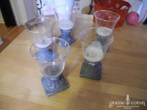 Maison du monde - Photophore en verre et pierre