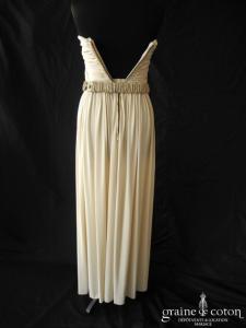 Lanvin - Création en jersey drapé doublé de satin de soie avec ceinture