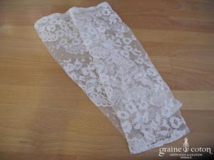 Pronuptia - Mitaines mi longues en dentelle ivoire