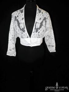 Création - Boléro en dentelle blanche
