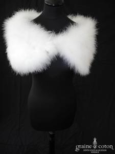 Rembo Styling - Étole en duvet de cygne ivoire clair