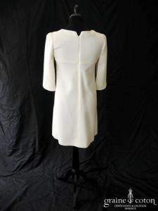 Courrèges - Création courte en crêpe de laine ivoire