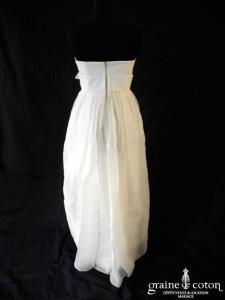 Paule Ka - Collection Black Carpet - Robe empire en organza de soie ivoire