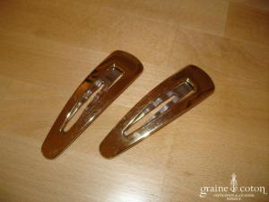 Grosses barrettes dorées - Lot de 2