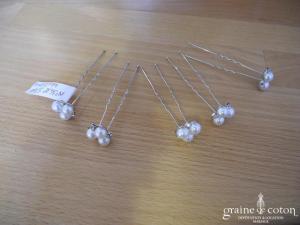 Claire's - Lot de 5 pics à cheveux perles