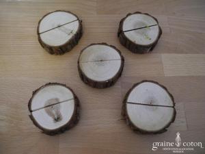 Marques places rondins - Lot de 5